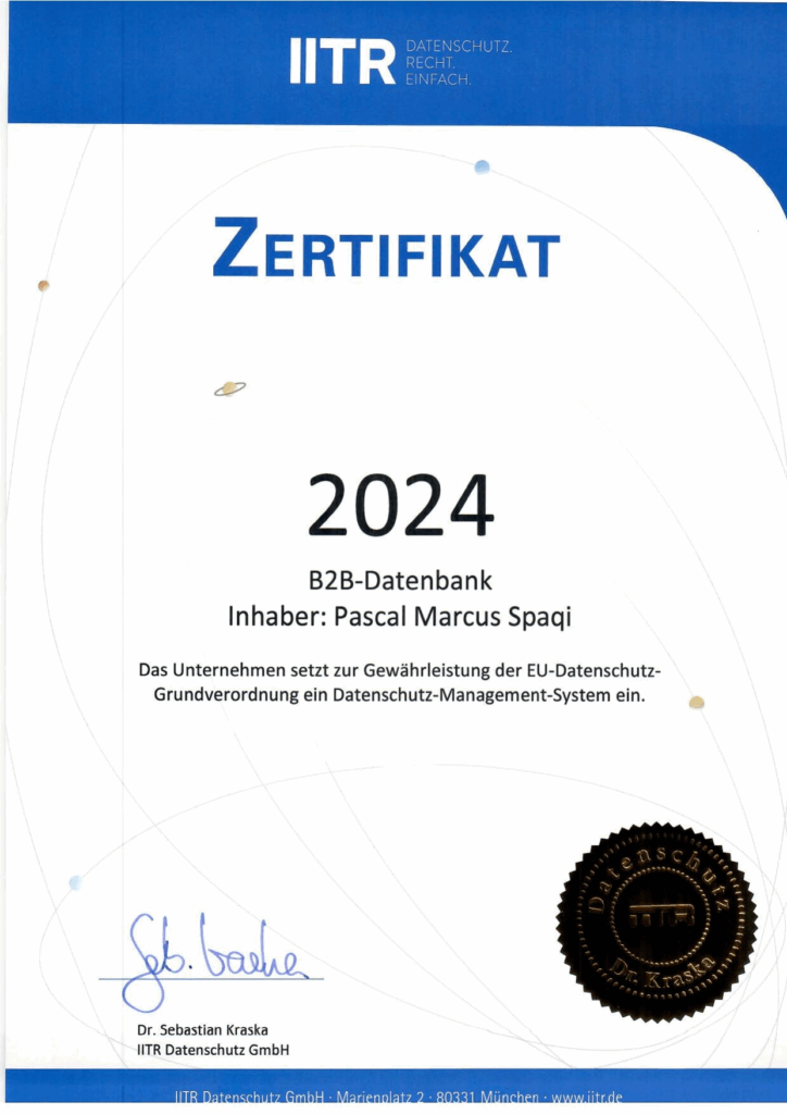 IITR Zertifikat 2024