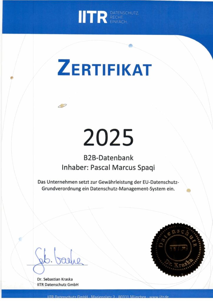 IITR Zertifikat 2025